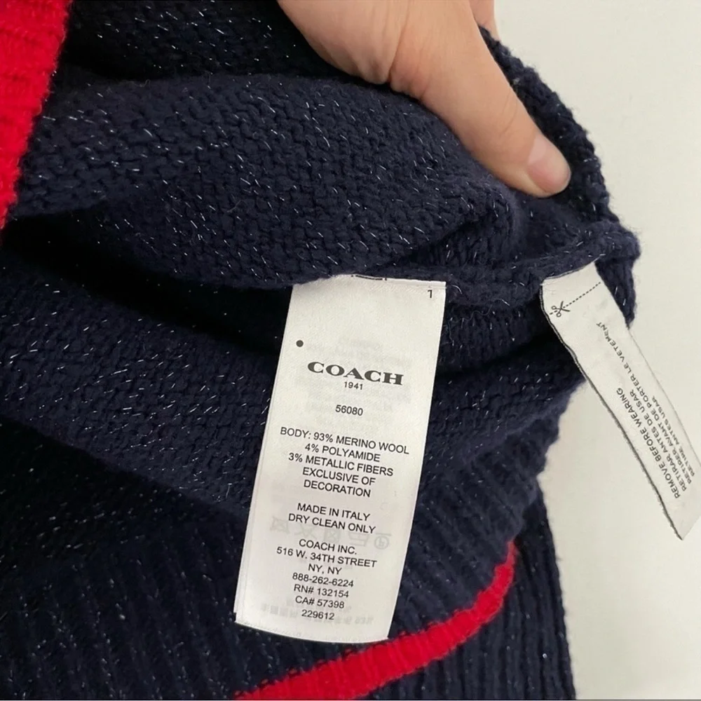 Coach 1941 Wool Glitter Star Crewneck Sweater